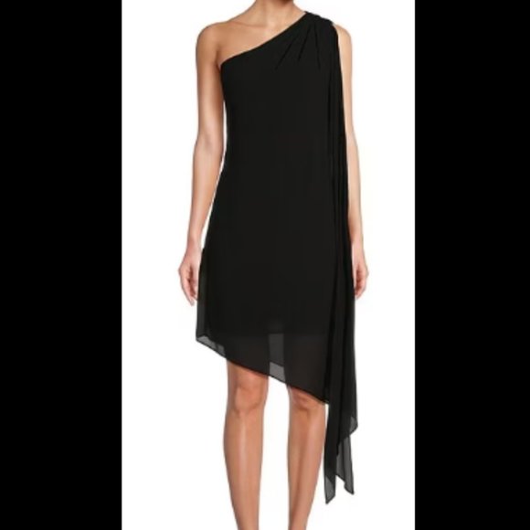 BADGLEY MISCHKA: Mack and James One-Shoulder Knee-Length Dress - Picture 1 of 2